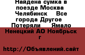 Найдена сумка в поезде Москва -Челябинск. - Все города Другое » Потеряли   . Ямало-Ненецкий АО,Ноябрьск г.
